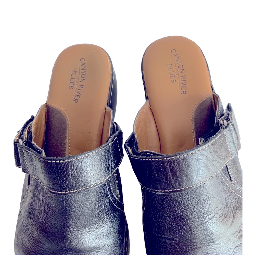 Canyon River Blues Leather Clogs Sz 8 - Picture 5 of 10